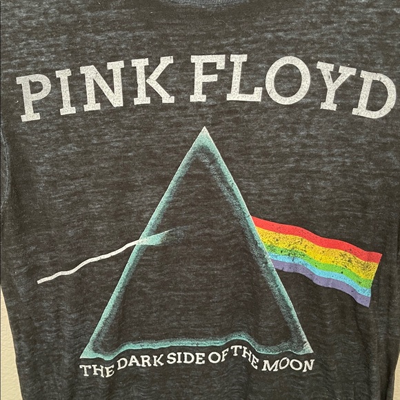 Pink Floyd Dark Side Of The Moon burn out sheer band tee S unisex - Picture 3 of 5